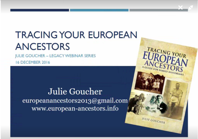 Tracing European Ancestors